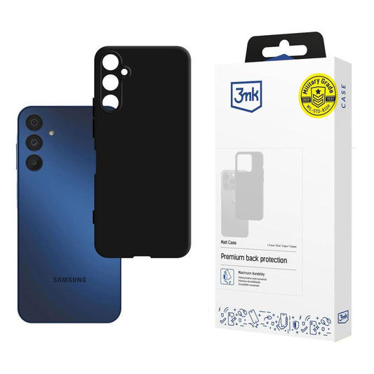 Pouzdro pro Samsung Galaxy A15 5G A156 / A15 A155, 3MK, Černá matná