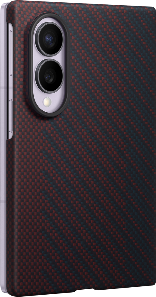 Pouzdro pro Samsung Galaxy Z Fold8 F971, Carbon Magnet Case, červené EF-KF971SREGWW