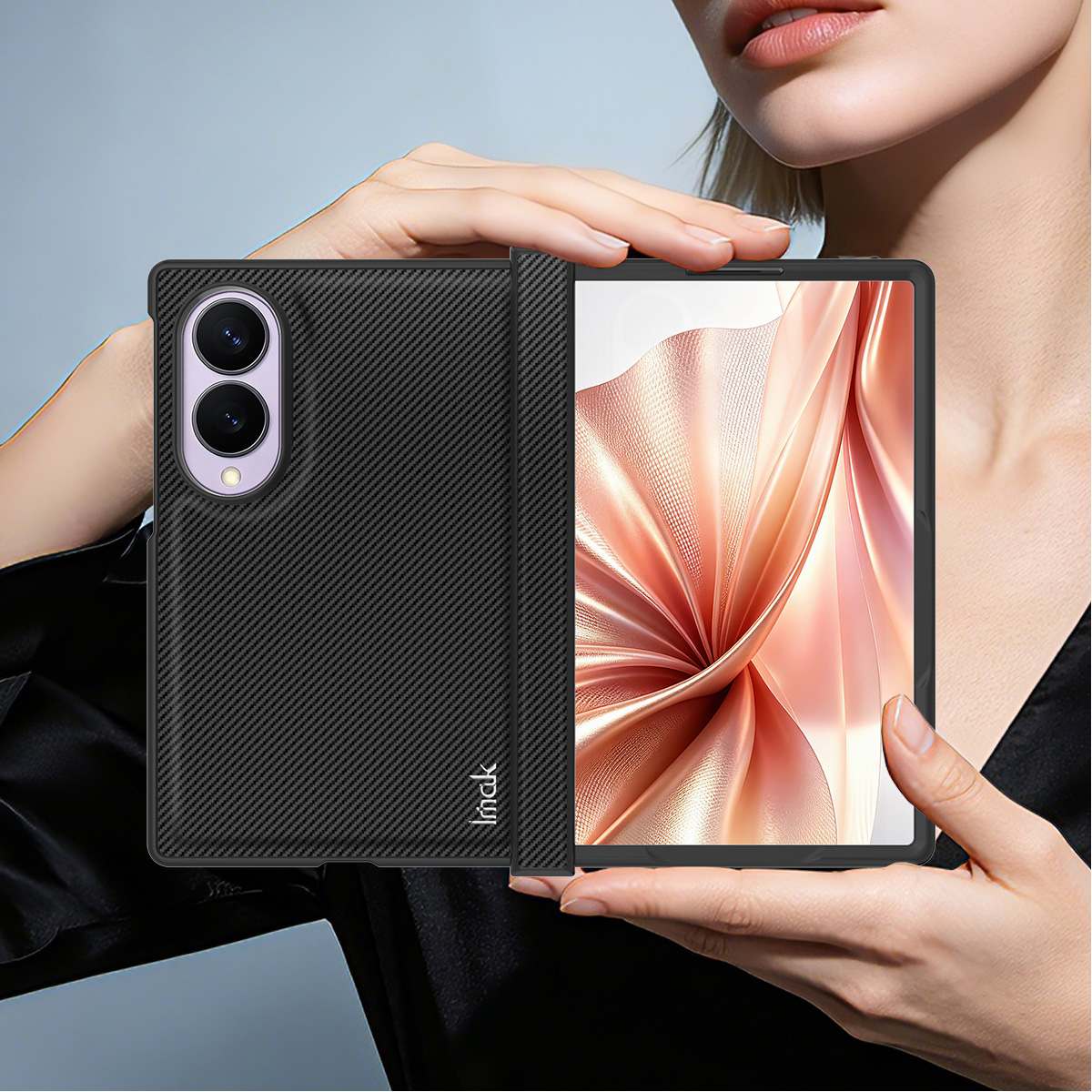 Pouzdro pro Samsung Galaxy Z Fold8 F971, Imak, Carbon, Černá