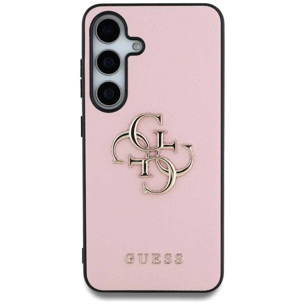 Pouzdro pro Samsung Galaxy S25+ S936, Guess, 4G Grained Big and Classic Logo, Růžové, Znovu zapečetěné