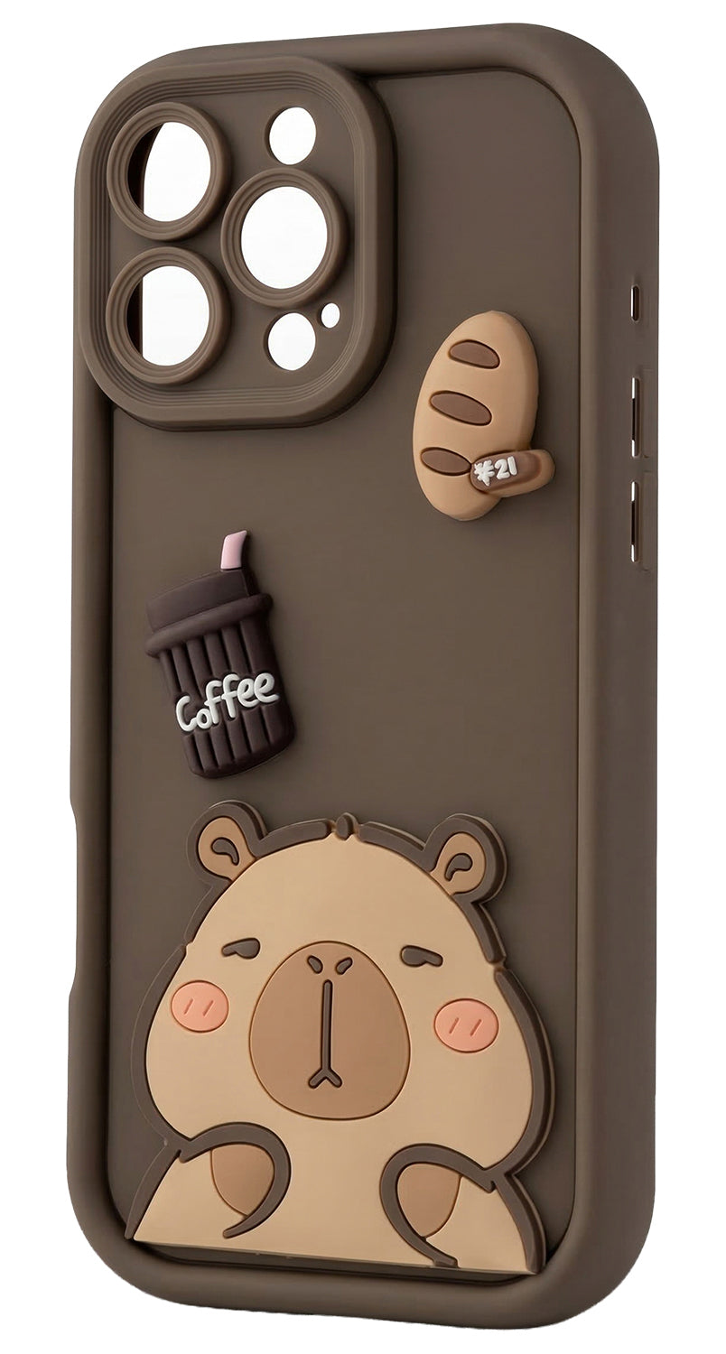 Pouzdro pro Samsung Galaxy A26 A266, OEM, Ultra Trendy 3D Capybara, Hnědá