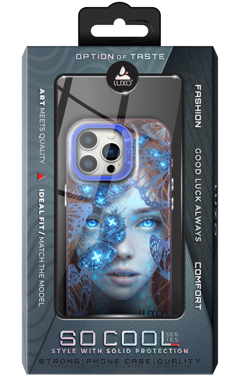 Pouzdro pro Samsung Galaxy A05s A057, LUXO So CooL, ArcadiA Butterfly Girl, Vícebarevné
