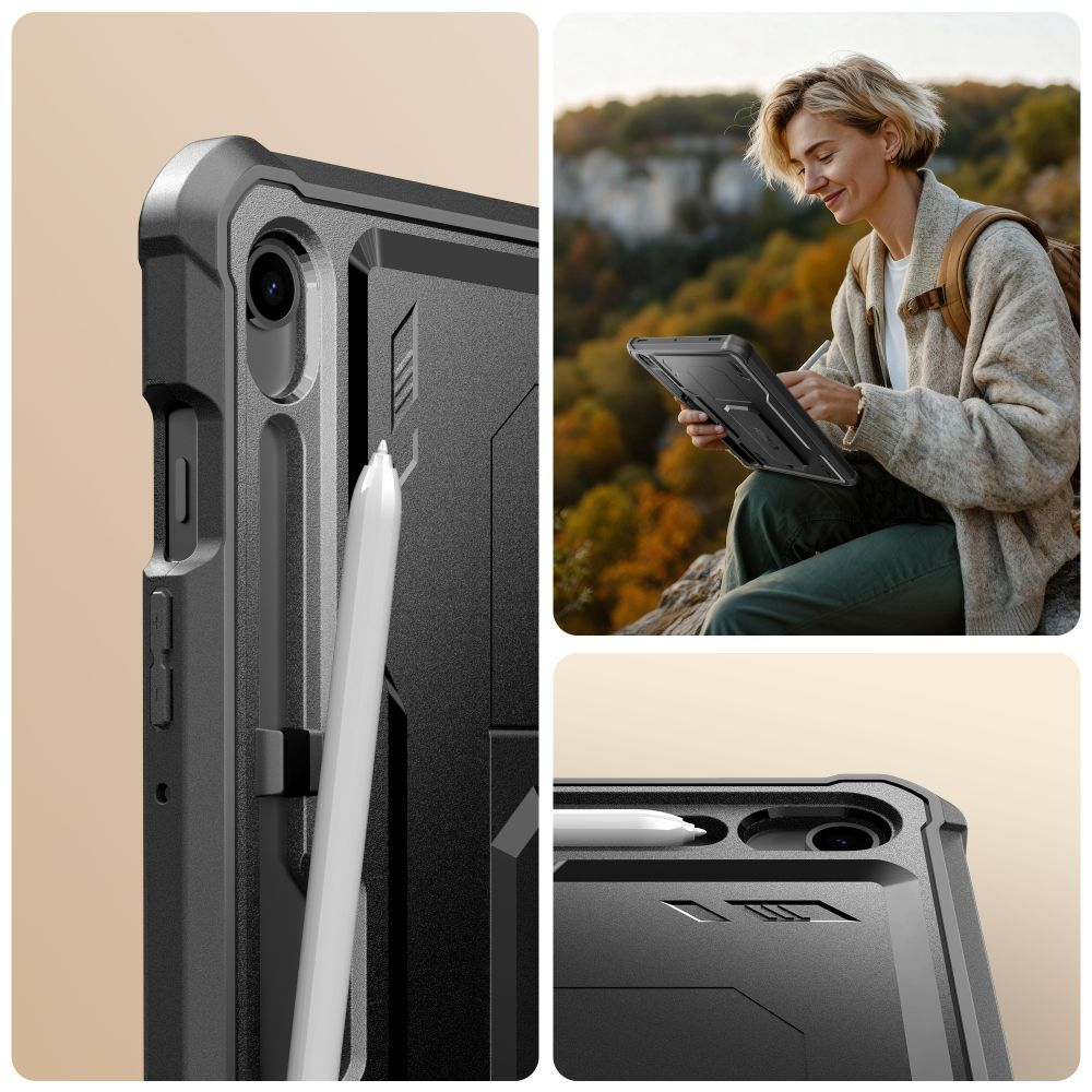 Pouzdro pro Samsung Galaxy Tab S10 Lite / Tab S10 FE / Tab S9, Tech-Protect, Kevlar Pro, Černé