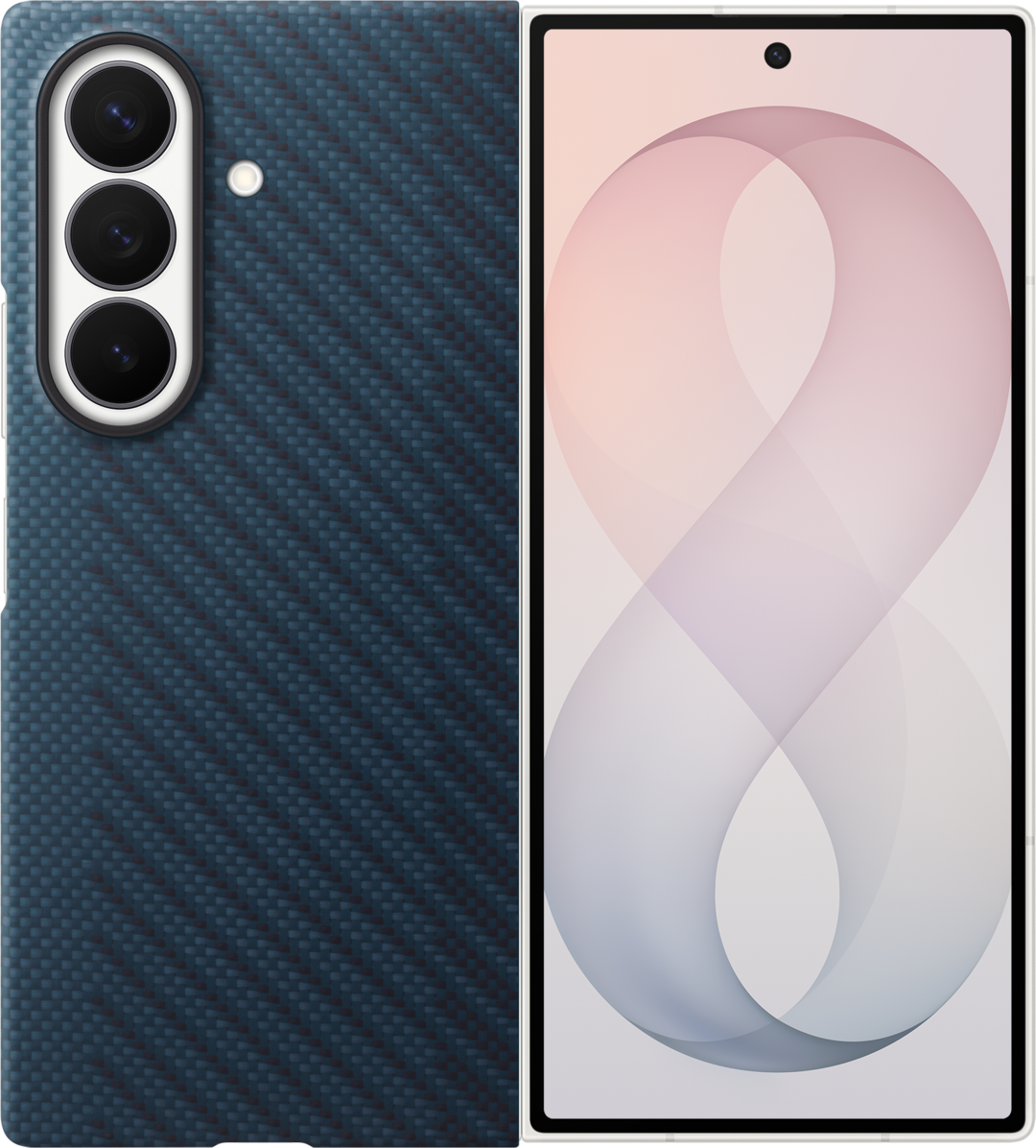 Pouzdro pro Samsung Galaxy Z Fold8 Ultra F976, Carbon Magnet Case, Tmavě modrá EF-KF976SNEGWW