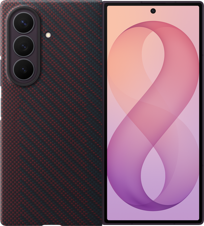 Pouzdro pro Samsung Galaxy Z Fold8 Ultra F976, Carbon Magnet Case, červené EF-KF976SREGWW