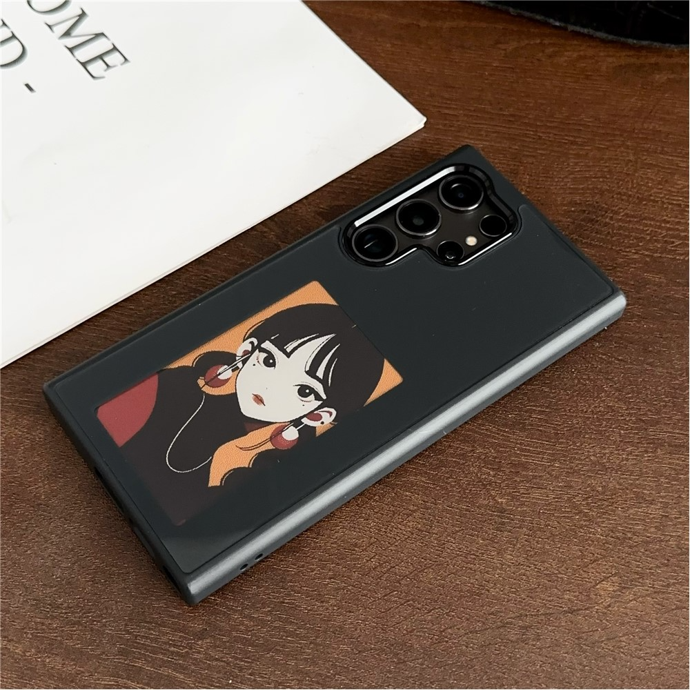 Pouzdro pro Samsung Galaxy S23 Ultra S918, OEM, přizpůsobený E-Ink displej, černé