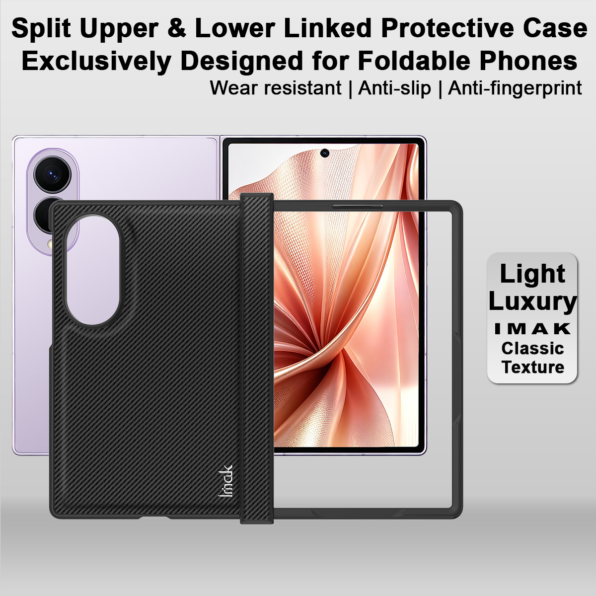 Pouzdro pro Samsung Galaxy Z Fold8 F971, Imak, Carbon, Černá
