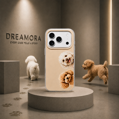 Pouzdro pro Samsung Galaxy A07 5G A076 / A07 4G A075, Perfect Case, Dreamora Poodle, Vícebarevné