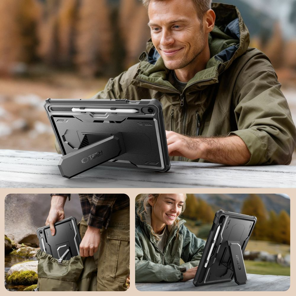 Pouzdro pro Samsung Galaxy Tab S10 Lite / Tab S10 FE / Tab S9, Tech-Protect, Kevlar Pro, Černé