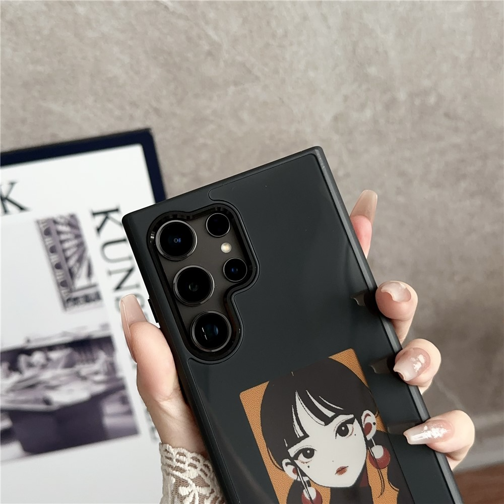 Pouzdro pro Samsung Galaxy S25 Ultra S938, OEM, Přizpůsobený E-Ink displej, Černá