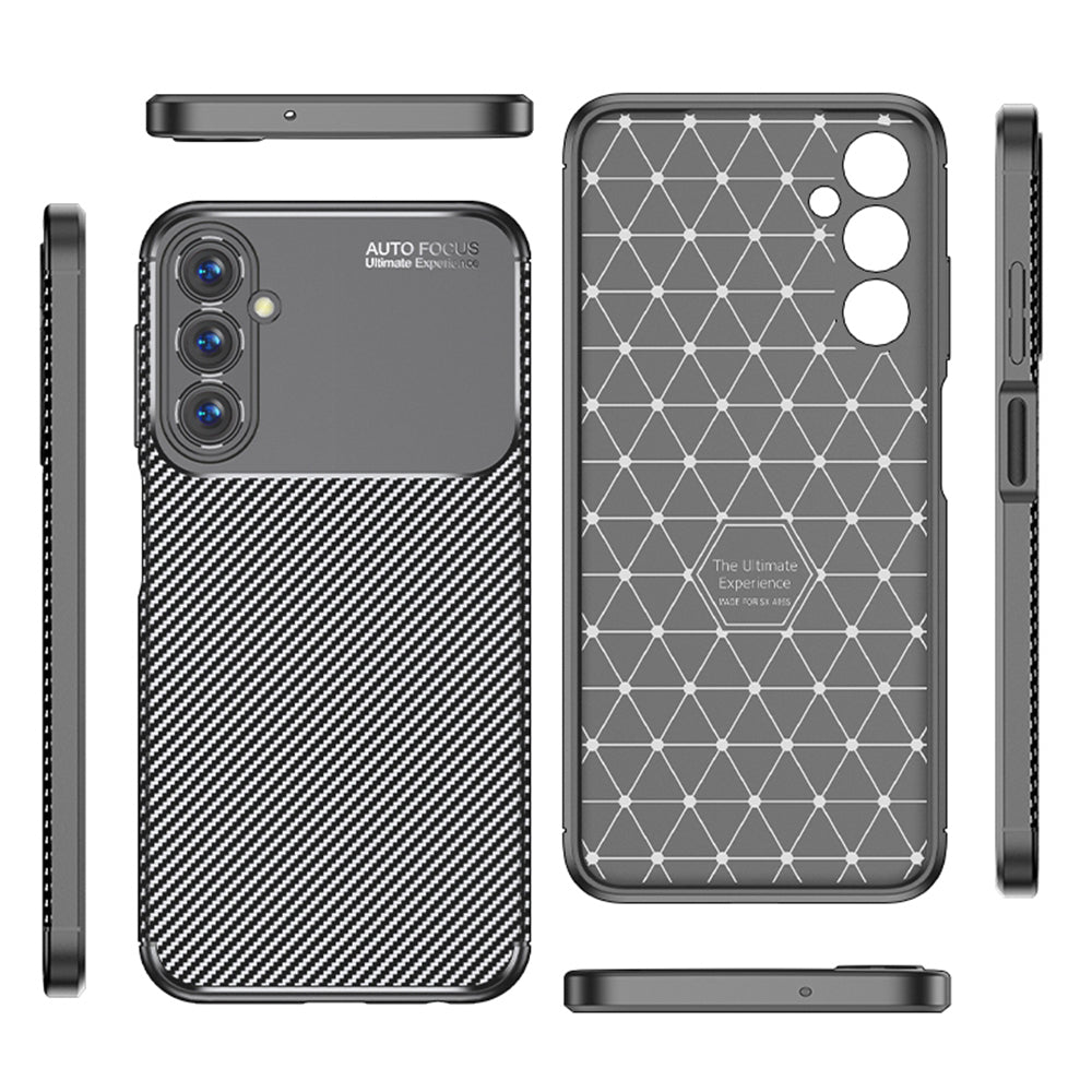 Pouzdro pro Samsung Galaxy A05s A057, Techsuit, CarbonFiber, Černé