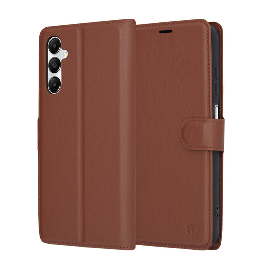Pouzdro pro Samsung Galaxy A05s A057, Techsuit, kožené folio, hnědé