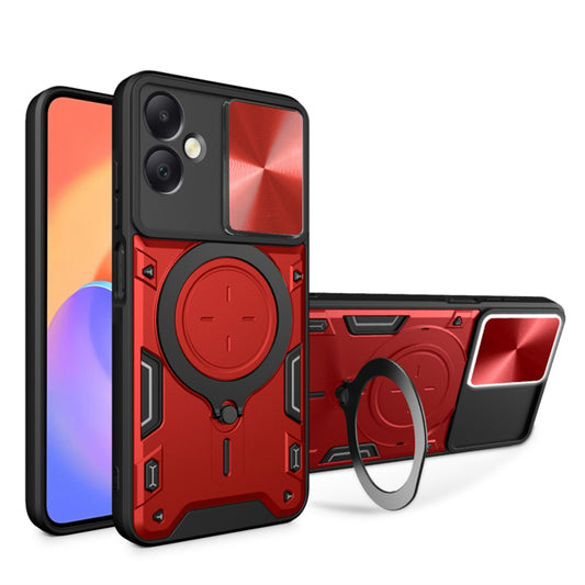 Pouzdro pro Samsung Galaxy A06 A065, Techsuit, CamGuard Pro, červené