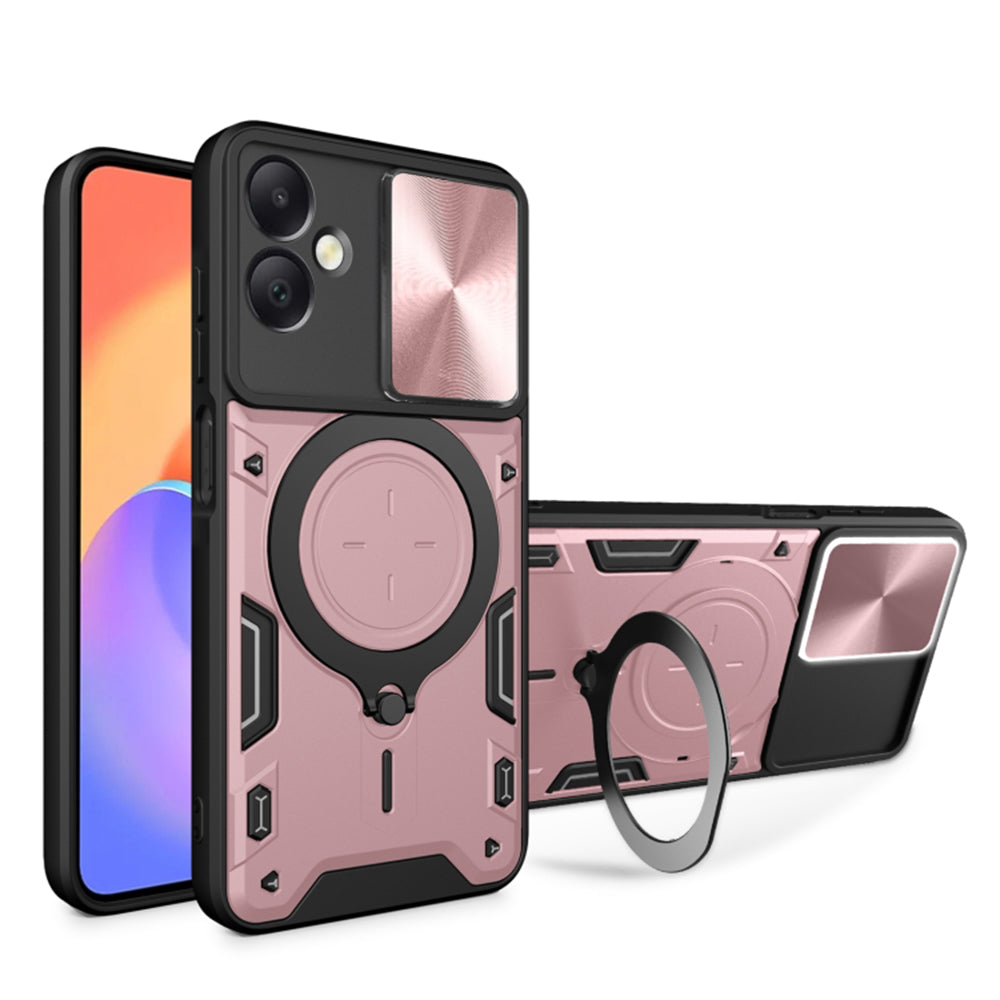 Pouzdro pro Samsung Galaxy A06 A065, Techsuit, CamGuard Pro, Růžovo-zlaté