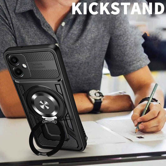 Pouzdro pro Samsung Galaxy A07 4G A075, Techsuit, RuggedCam, Černá