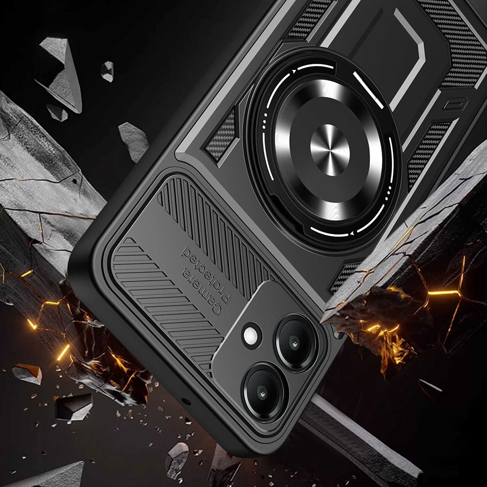 Pouzdro pro Samsung Galaxy A07 4G A075, Techsuit, RuggedCam, Černá