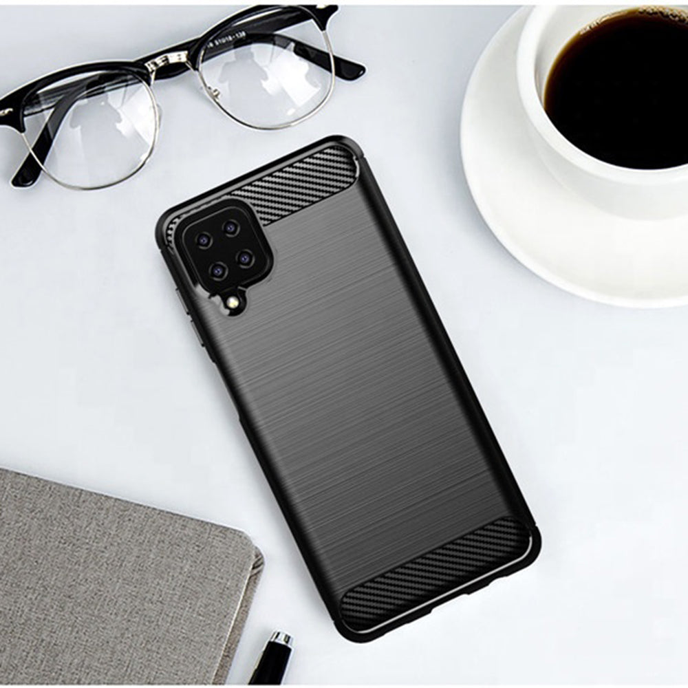 Pouzdro pro Samsung Galaxy A12 Nacho A127 / A12 A125, Techsuit, Carbon, Černé