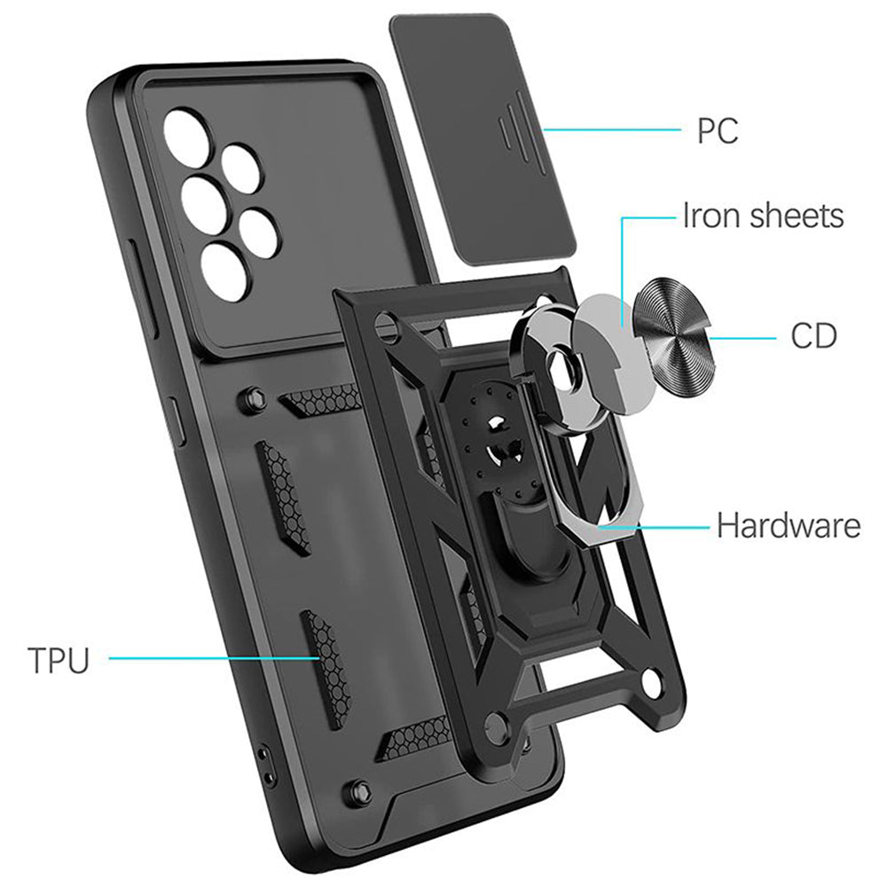 Pouzdro pro Samsung Galaxy A13 A135, Techsuit, CamShield, Černé