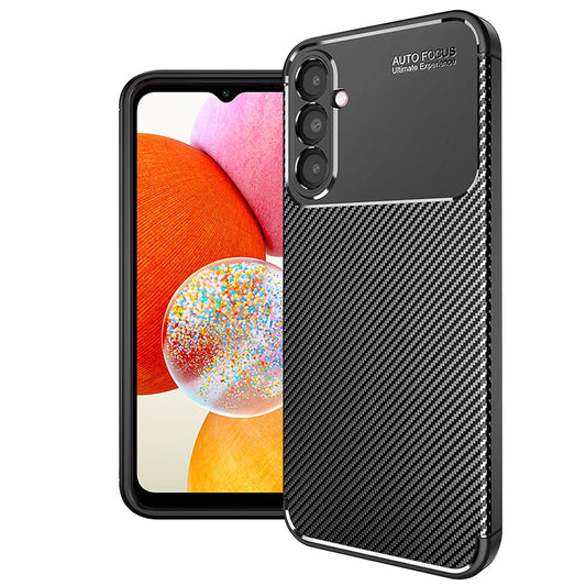 Pouzdro pro Samsung Galaxy A14 A145 / A14 5G A146, Techsuit, CarbonFiber, Černé