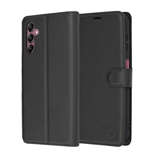 Pouzdro pro Samsung Galaxy A14 A145 / A14 5G A146, Techsuit, kožené folio, černé
