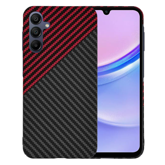 Pouzdro pro Samsung Galaxy A15 5G A156 / A15 A155, Techsuit, Carbonite FiberShell, Černo-červené