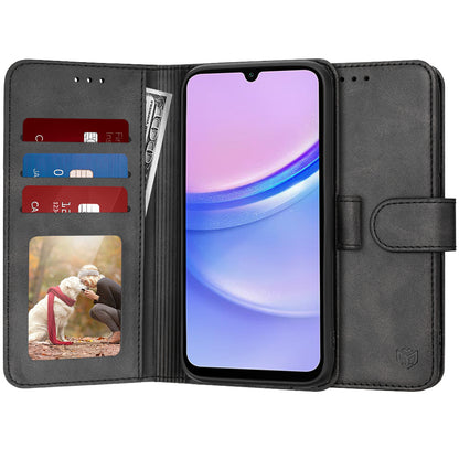 Pouzdro pro Samsung Galaxy A15 5G A156 / A15 A155, Techsuit, Diary Book, Černé