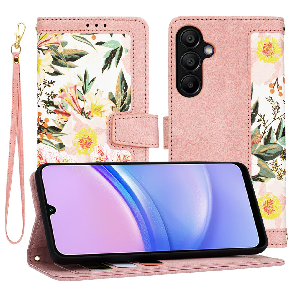 Pouzdro pro Samsung Galaxy A15 5G A156 / A15 A155, Techsuit, FlipCraft, Růžové