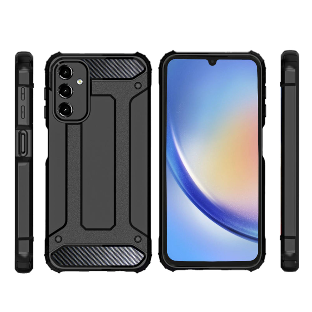 Pouzdro pro Samsung Galaxy A15 5G A156 / A15 A155, Techsuit, Hybrid Armor, Černé