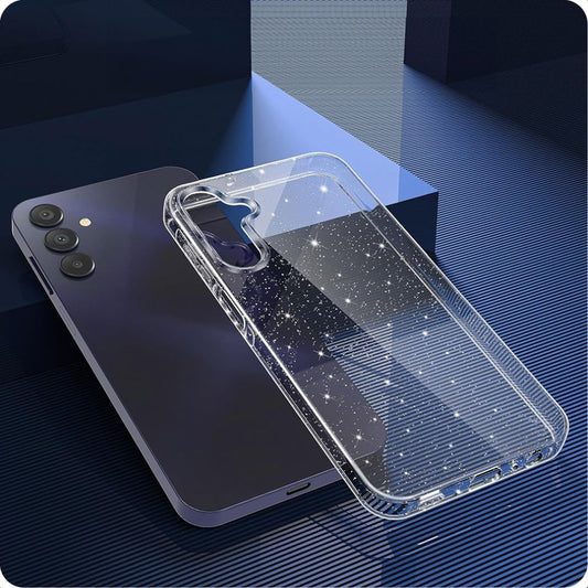 Pouzdro pro Samsung Galaxy A15 5G A156 / A15 A155, Techsuit, SparkleSkin, Průhledné