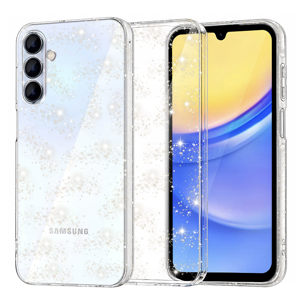 Pouzdro pro Samsung Galaxy A15 5G A156 / A15 A155, Techsuit, SparkleSkin, Průhledné