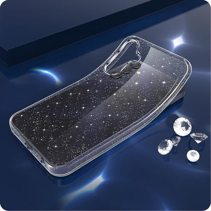 Pouzdro pro Samsung Galaxy A15 5G A156 / A15 A155, Techsuit, SparkleSkin, Průhledné