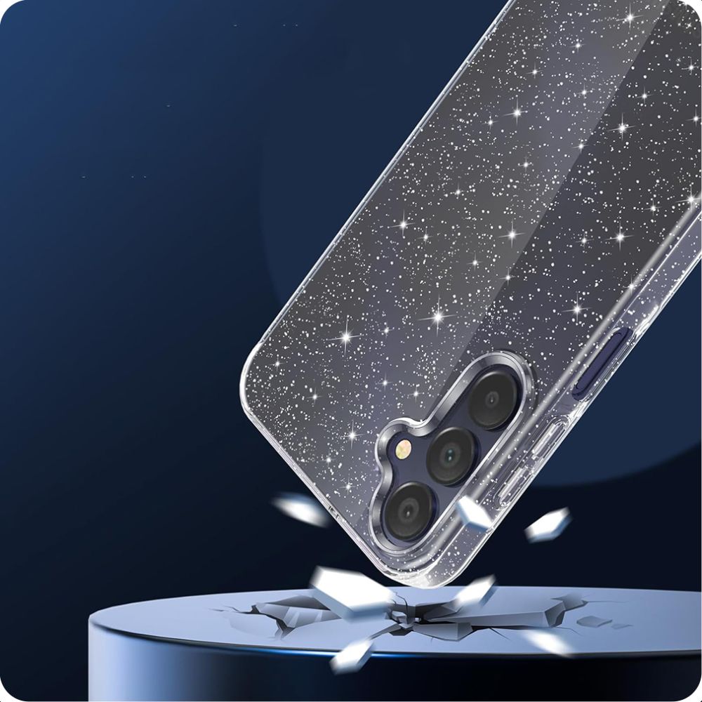 Pouzdro pro Samsung Galaxy A15 5G A156 / A15 A155, Techsuit, SparkleSkin, Průhledné