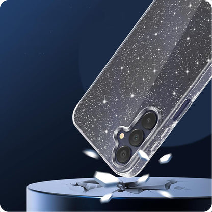 Pouzdro pro Samsung Galaxy A15 5G A156 / A15 A155, Techsuit, SparkleSkin, Průhledné