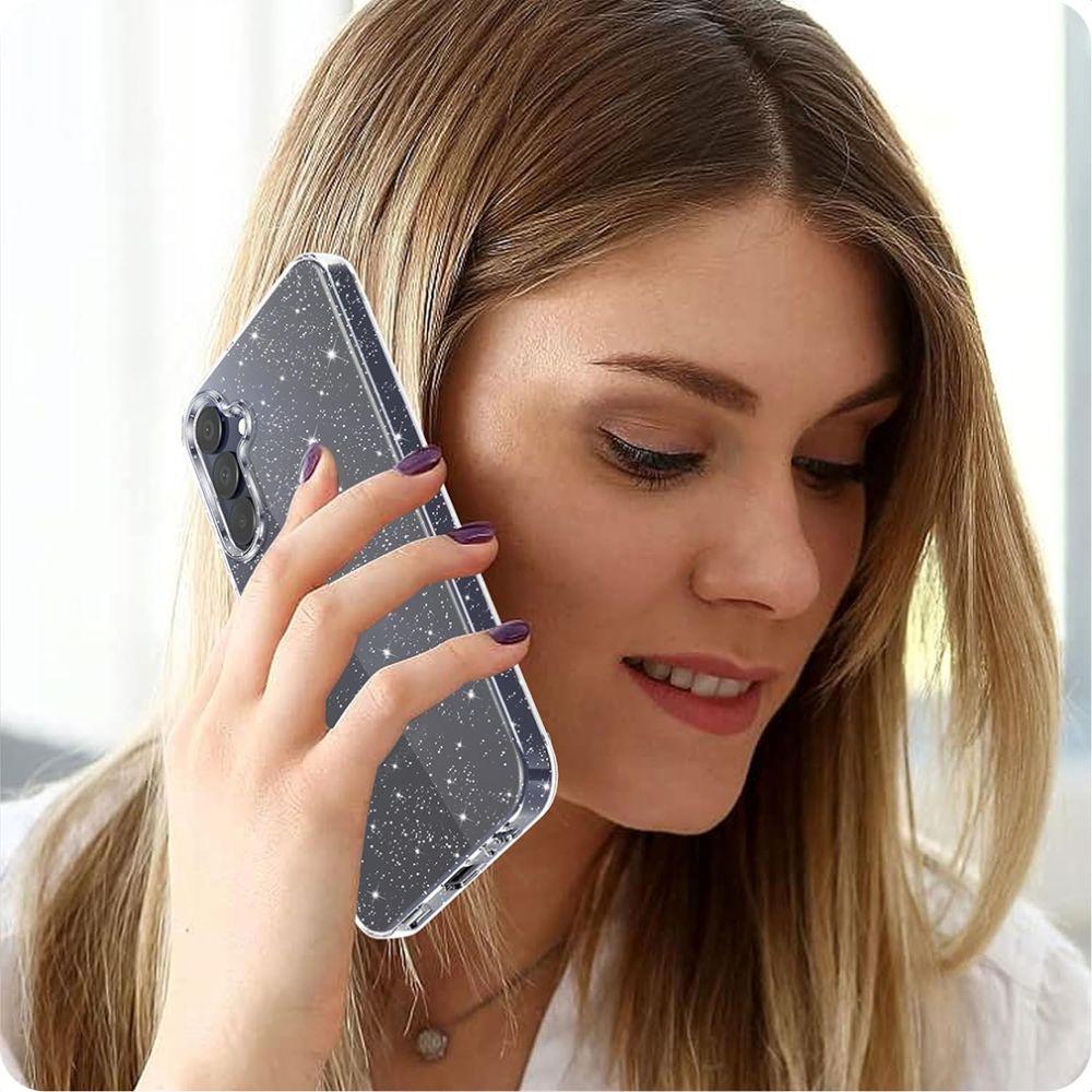 Pouzdro pro Samsung Galaxy A15 5G A156 / A15 A155, Techsuit, SparkleSkin, Průhledné