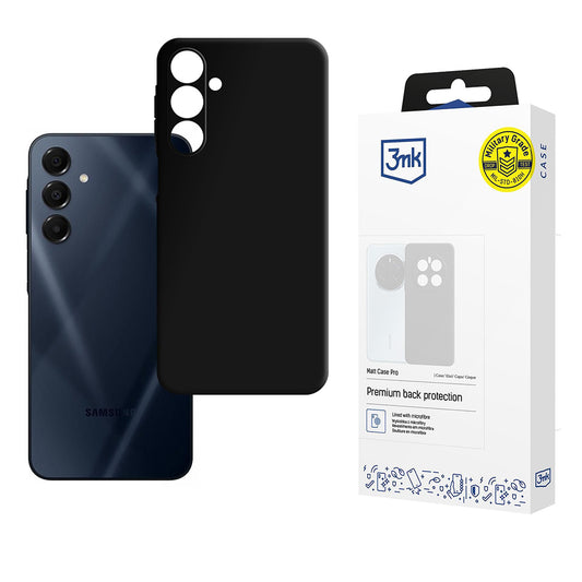 Pouzdro pro Samsung Galaxy A16 5G A166 / A16 4G A165, 3MK, Pro, Matná černá