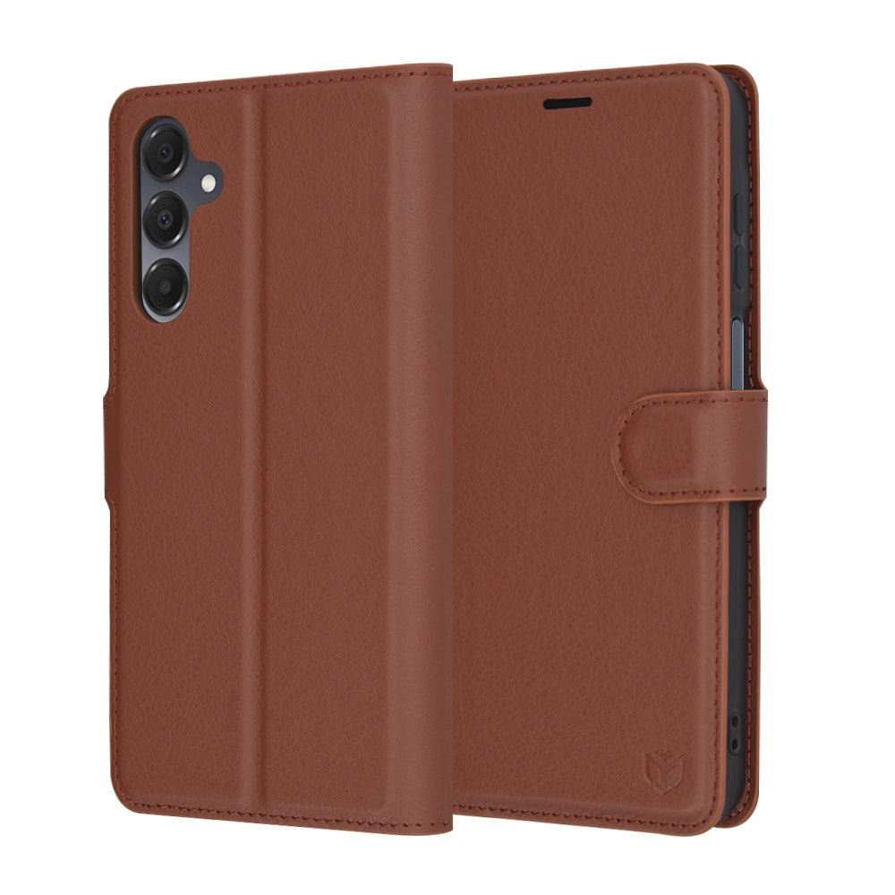 Pouzdro pro Samsung Galaxy A16 5G A166 / A16 4G A165, Techsuit, kožené folio, hnědé