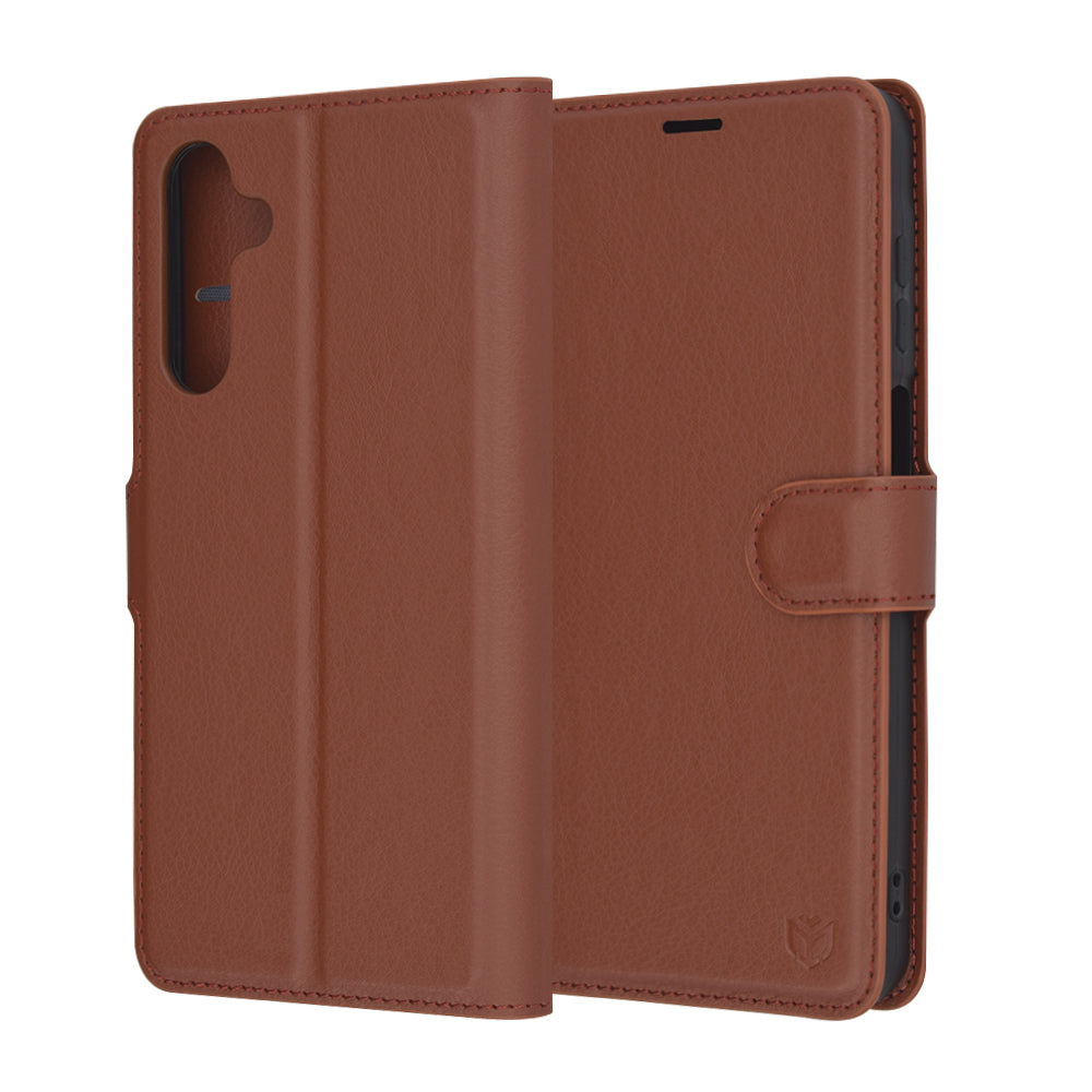 Pouzdro pro Samsung Galaxy A16 5G A166 / A16 4G A165, Techsuit, kožené folio, hnědé