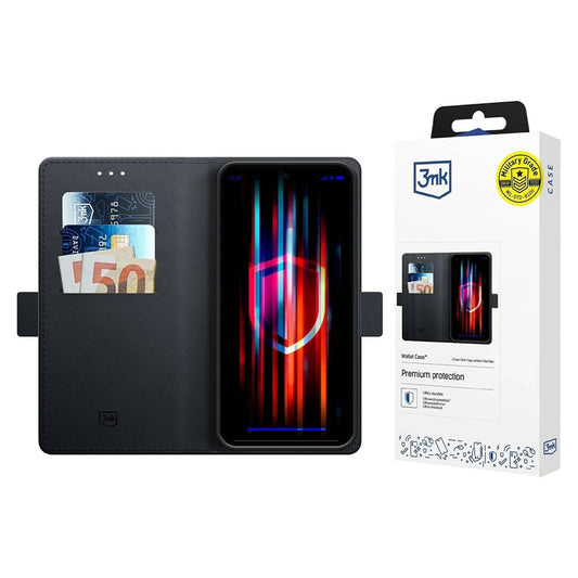 Pouzdro pro Samsung Galaxy A17 4G / A17 5G, 3MK, Wallet, Černé