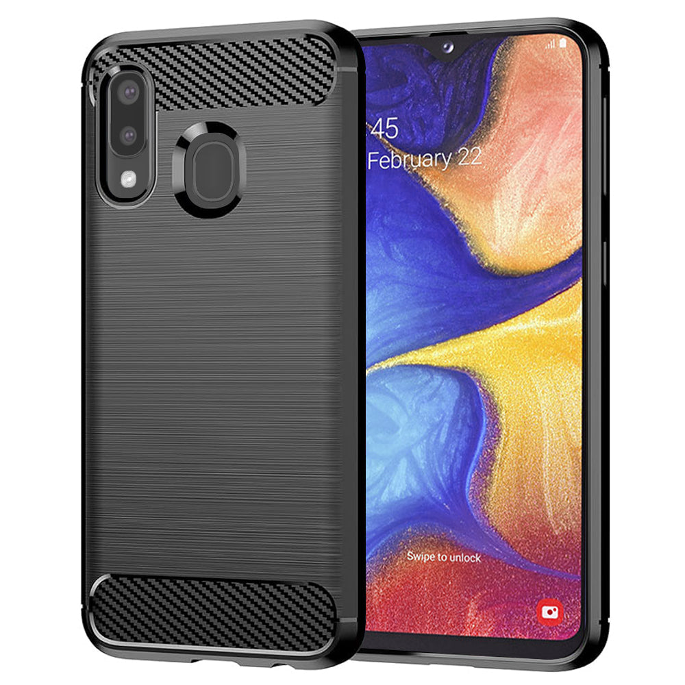 Pouzdro pro Samsung Galaxy A20e A202, Techsuit, Carbon, Černé