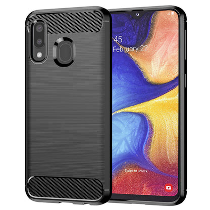 Pouzdro pro Samsung Galaxy A20e A202, Techsuit, Carbon, Černé