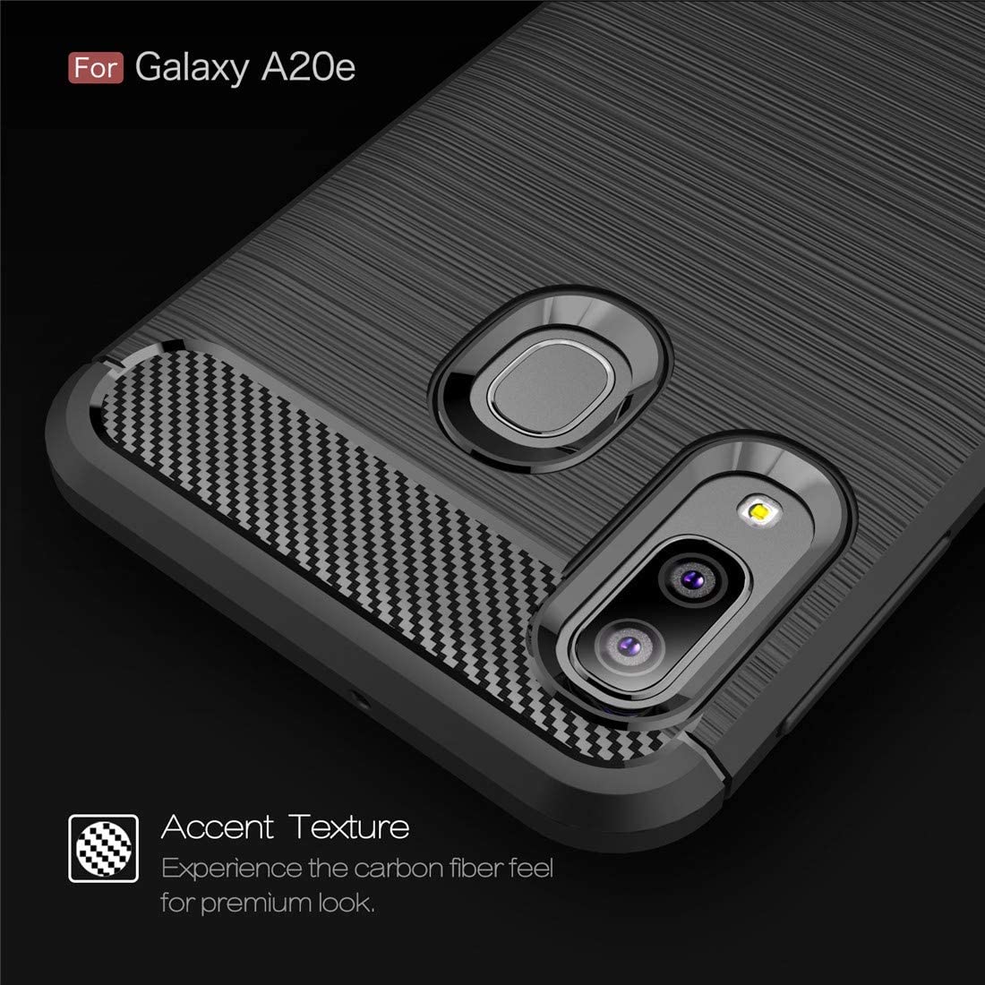 Pouzdro pro Samsung Galaxy A20e A202, Techsuit, Carbon, Černé
