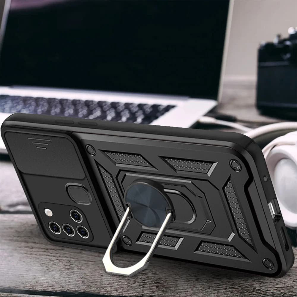 Pouzdro pro Samsung Galaxy A21s A217, Techsuit, CamShield, Černé