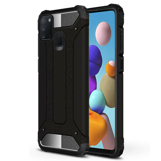Pouzdro pro Samsung Galaxy A21s A217, Techsuit, Hybrid Armor, Černé