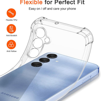 Pouzdro pro Samsung Galaxy A25 A256, Techsuit, nárazuvzdorné průhledné, transparentní