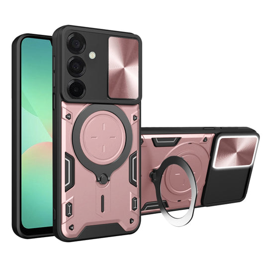 Pouzdro pro Samsung Galaxy A26 A266, Techsuit, CamGuard Pro, Růžovo-zlaté
