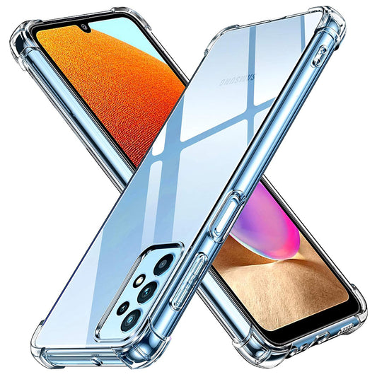 Pouzdro pro Samsung Galaxy A32 A325, Techsuit, nárazuvzdorné průhledné, transparentní