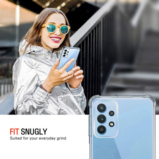 Pouzdro pro Samsung Galaxy A32 A325, Techsuit, nárazuvzdorné průhledné, transparentní