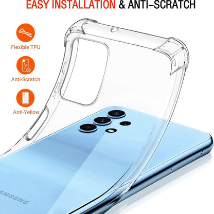 Pouzdro pro Samsung Galaxy A32 A325, Techsuit, nárazuvzdorné průhledné, transparentní