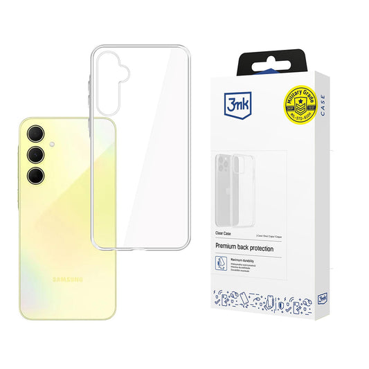 Pouzdro pro Samsung Galaxy A35 5G A356, 3MK, Clear, Průhledné