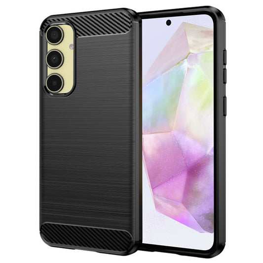 Pouzdro pro Samsung Galaxy A35 5G A356, Techsuit, Carbon, Černé
